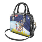 Chilling Kangaroo and Emu Australia Shoulder Handbag It's Happy Hour Somewhere - Aussie Hoodie