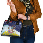 Chilling Kangaroo and Emu Australia Shoulder Handbag It's Happy Hour Somewhere - Aussie Hoodie