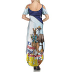 Chilling Kangaroo and Emu Australia Summer Maxi Dress It's Happy Hour Somewhere - Aussie Hoodie