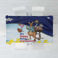 Chilling Kangaroo and Emu Australia Tablecloth It's Happy Hour Somewhere - Aussie Hoodie