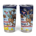 Chilling Kangaroo and Emu Australia Tumbler Cup It's Happy Hour Somewhere - Aussie Hoodie