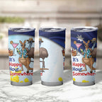 Chilling Kangaroo and Emu Australia Tumbler Cup It's Happy Hour Somewhere - Aussie Hoodie