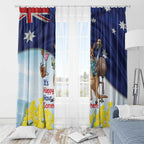 Chilling Kangaroo and Emu Australia Window Curtain It's Happy Hour Somewhere - Aussie Hoodie