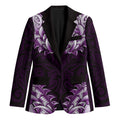 New Zealand Ta Moko Blazer Aotearoa Maori Chest Tattoo Purple