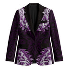 New Zealand Ta Moko Blazer Aotearoa Maori Chest Tattoo Purple