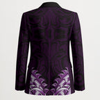 New Zealand Ta Moko Blazer Aotearoa Maori Chest Tattoo Purple