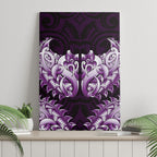 New Zealand Ta Moko Canvas Wall Art Aotearoa Maori Chest Tattoo Purple