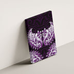 New Zealand Ta Moko Canvas Wall Art Aotearoa Maori Chest Tattoo Purple