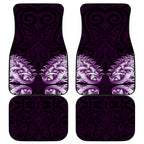 New Zealand Ta Moko Car Mats Aotearoa Maori Chest Tattoo Purple