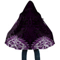New Zealand Ta Moko Cloak Aotearoa Maori Chest Tattoo Purple