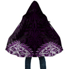 New Zealand Ta Moko Cloak Aotearoa Maori Chest Tattoo Purple