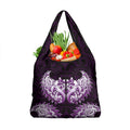 New Zealand Ta Moko Grocery Bag Aotearoa Maori Chest Tattoo Purple
