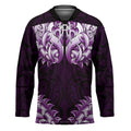 New Zealand Ta Moko Hockey Jersey Aotearoa Maori Chest Tattoo Purple