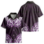 New Zealand Ta Moko Kid Hawaiian Shirt Aotearoa Maori Chest Tattoo Purple LT14