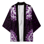 New Zealand Ta Moko Kimono Aotearoa Maori Chest Tattoo Purple