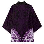 New Zealand Ta Moko Kimono Aotearoa Maori Chest Tattoo Purple