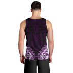 New Zealand Ta Moko Men Tank Top Aotearoa Maori Chest Tattoo Purple