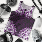 New Zealand Ta Moko Men Tank Top Aotearoa Maori Chest Tattoo Purple