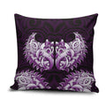 New Zealand Ta Moko Pillow Cover Aotearoa Maori Chest Tattoo Purple
