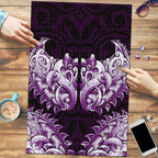 New Zealand Ta Moko Puzzle Aotearoa Maori Chest Tattoo Purple