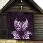New Zealand Ta Moko Quilt Aotearoa Maori Chest Tattoo Purple