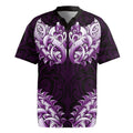 New Zealand Ta Moko Rugby Jersey Aotearoa Maori Chest Tattoo Purple