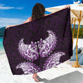 New Zealand Ta Moko Sarong Aotearoa Maori Chest Tattoo Purple
