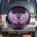 New Zealand Ta Moko Spare Tire Cover Aotearoa Maori Chest Tattoo Purple