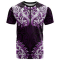New Zealand Ta Moko T Shirt Aotearoa Maori Chest Tattoo Purple