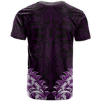New Zealand Ta Moko T Shirt Aotearoa Maori Chest Tattoo Purple
