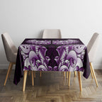 New Zealand Ta Moko Tablecloth Aotearoa Maori Chest Tattoo Purple