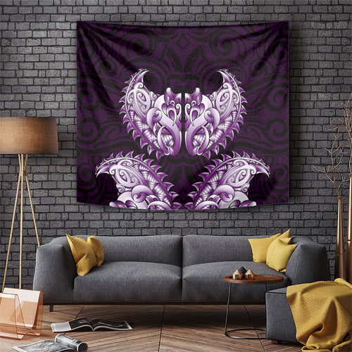 New Zealand Ta Moko Tapestry Aotearoa Maori Chest Tattoo Purple