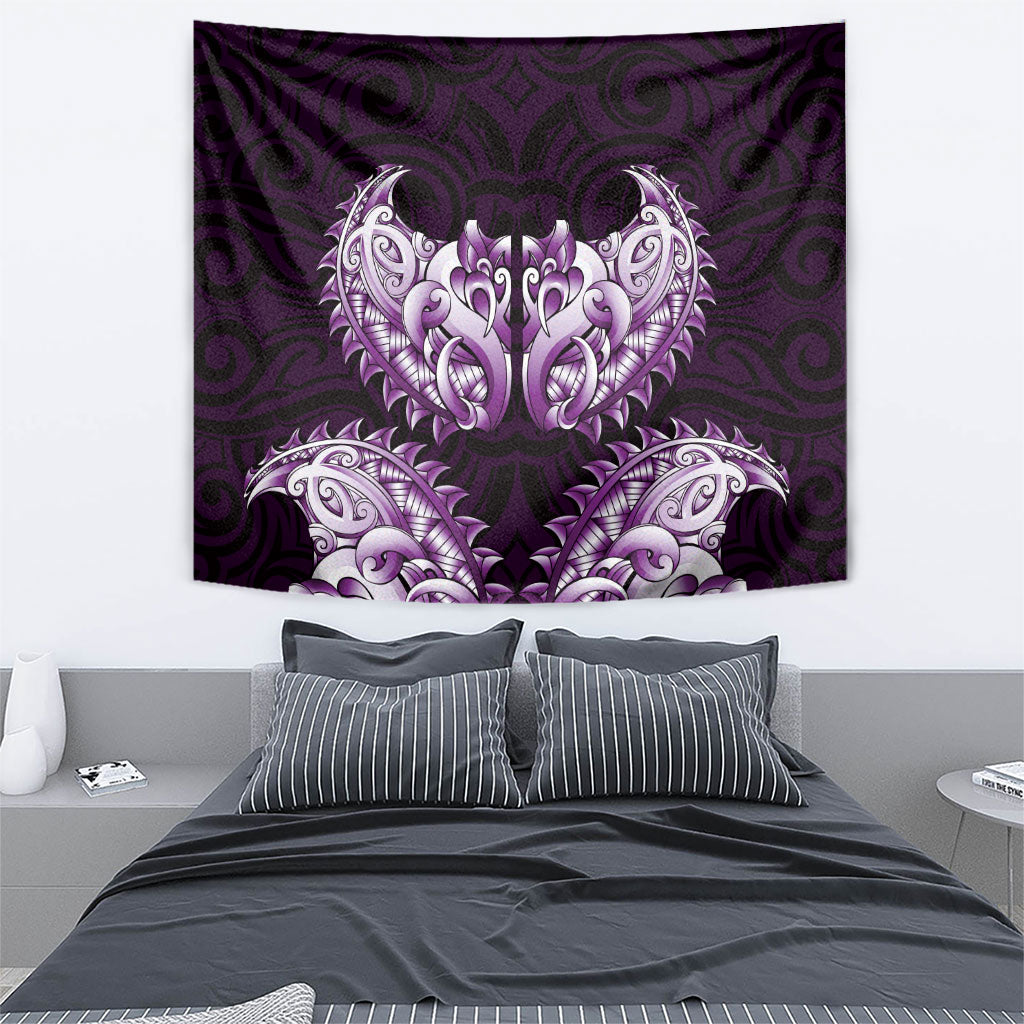 New Zealand Ta Moko Tapestry Aotearoa Maori Chest Tattoo Purple