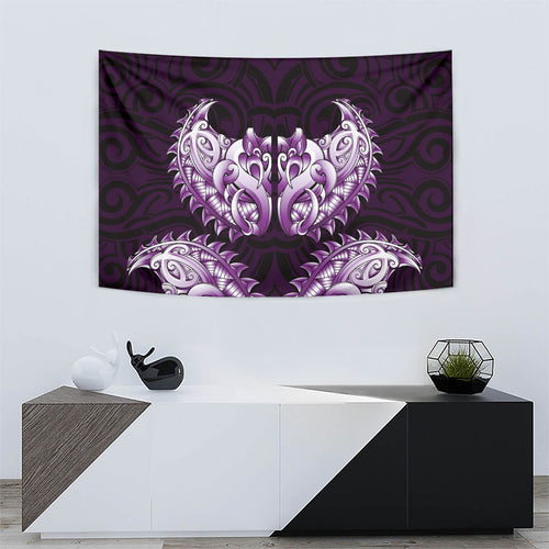 New Zealand Ta Moko Tapestry Aotearoa Maori Chest Tattoo Purple