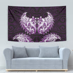 New Zealand Ta Moko Tapestry Aotearoa Maori Chest Tattoo Purple