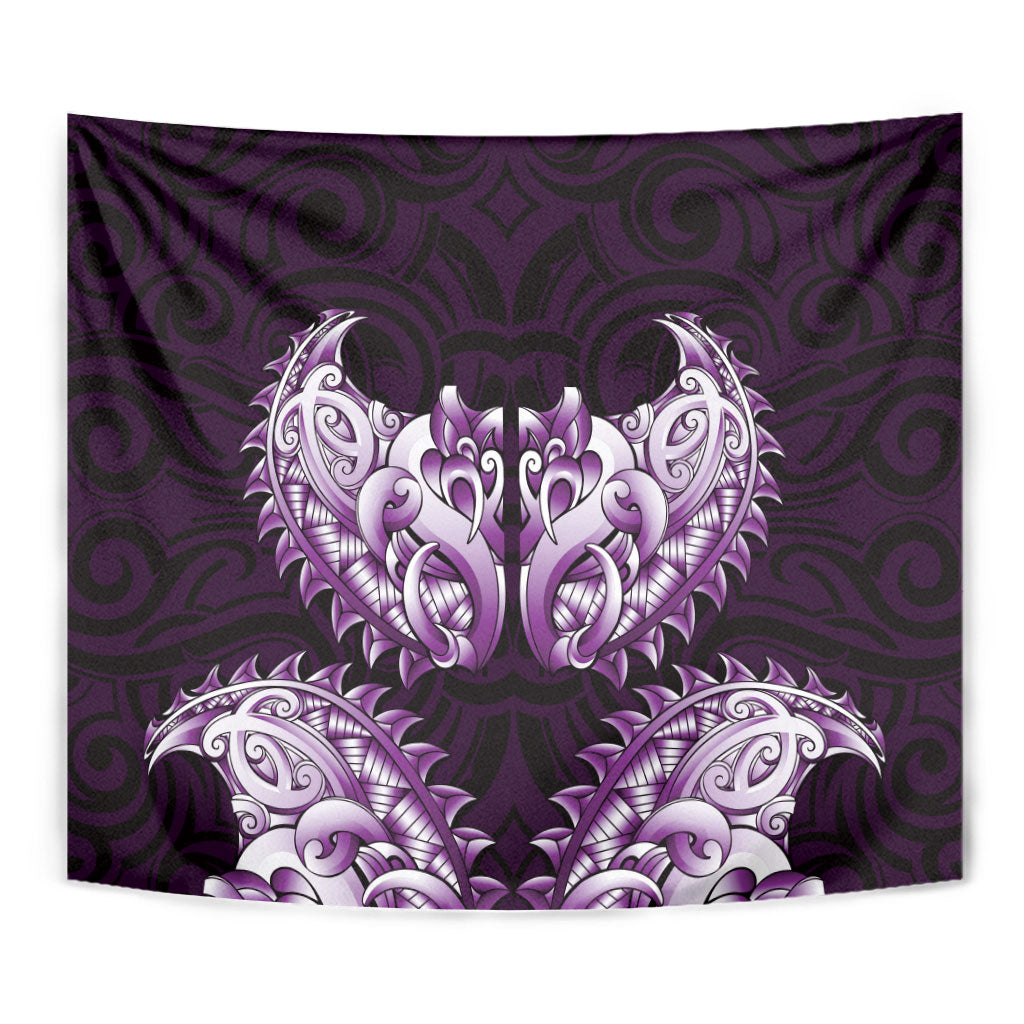 New Zealand Ta Moko Tapestry Aotearoa Maori Chest Tattoo Purple