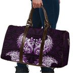 New Zealand Ta Moko Travel Bag Aotearoa Maori Chest Tattoo Purple