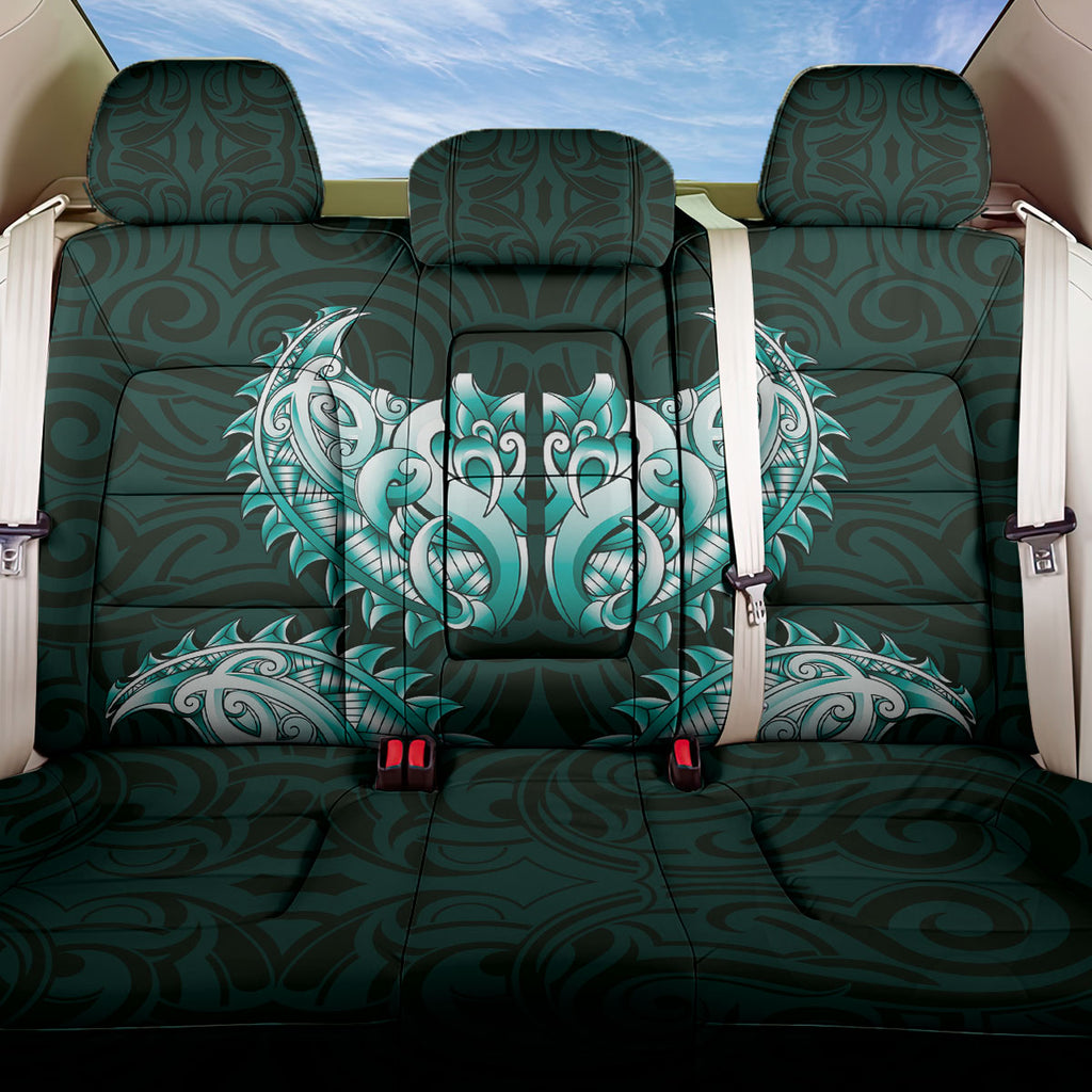 New Zealand Ta Moko Back Car Seat Cover Aotearoa Maori Chest Tattoo Turquoise