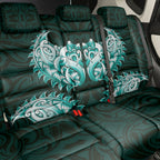 New Zealand Ta Moko Back Car Seat Cover Aotearoa Maori Chest Tattoo Turquoise