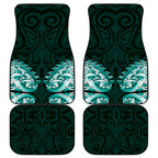 New Zealand Ta Moko Car Mats Aotearoa Maori Chest Tattoo Turquoise