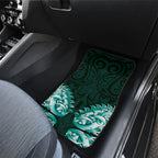 New Zealand Ta Moko Car Mats Aotearoa Maori Chest Tattoo Turquoise