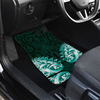 New Zealand Ta Moko Car Mats Aotearoa Maori Chest Tattoo Turquoise