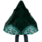 New Zealand Ta Moko Cloak Aotearoa Maori Chest Tattoo Turquoise