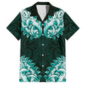 New Zealand Ta Moko Hawaiian Shirt Aotearoa Maori Chest Tattoo Turquoise