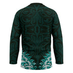 New Zealand Ta Moko Hockey Jersey Aotearoa Maori Chest Tattoo Turquoise