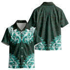 New Zealand Ta Moko Kid Hawaiian Shirt Aotearoa Maori Chest Tattoo Turquoise LT14