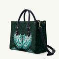 New Zealand Ta Moko Leather Bag Aotearoa Maori Chest Tattoo Turquoise