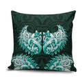 New Zealand Ta Moko Pillow Cover Aotearoa Maori Chest Tattoo Turquoise