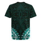 New Zealand Ta Moko Rugby Jersey Aotearoa Maori Chest Tattoo Turquoise
