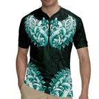 New Zealand Ta Moko Rugby Jersey Aotearoa Maori Chest Tattoo Turquoise